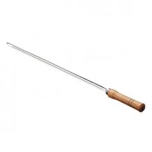 Espeto Simples Utimil em Aço Inox e Madeira - 85 cm