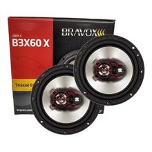 Par de Alto Falantes 6" Bravox Triaxial B3X60X - 100 Watts RMS