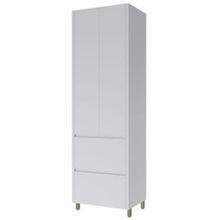 Paneleiro Nesher Rainha em MDF 15mm com 2 Portas, 2 Gavetas e 3 Prateleiras - 70cm de largura - Branco