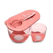 Prato com Divisória e Colher Funny Meal Rosa - Multikids Baby