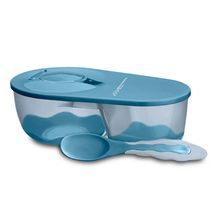 Prato com Divisória e Colher Funny Meal Azul - Multikids Baby