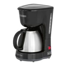 Cafeteira Elétrica Black+Decker CM15, 15 xícaras, Jarra Preto/Inox