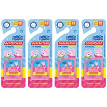 4 FIO DENTAL INFANTIL - PEPPA PIG - 20M - ROSA - DENTALCLEAN