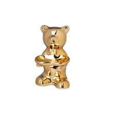 Figura Urso com Noz Dourado 140Mm