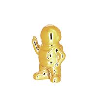 Figura Astrona Dedo em Riste Dourado 100Mm
