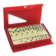 Jogo Dominó 28 Peças com Estojo Vermelho Western