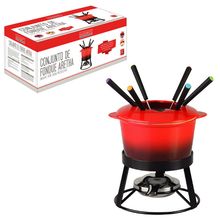 Conjunto Fondue Aretha Vermelho 11 Peças Hauskraft
