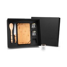 Conjunto Para Cozinha E Tempero Em Bambu/Inox - 6 Pçs Welf