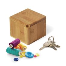 Porta Objetos Em Bambu Com Tampa Giratória Welf