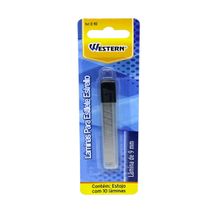 Jogo 10 Laminas Estilete Est 9Mm Western