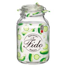 Pote Hermético Vidro Transparente 3L Bormioli Rocco Fido 24X14X14Cm