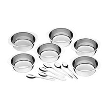 Kit para sobremesa com taças e colheres 12 peças Tramontina Service