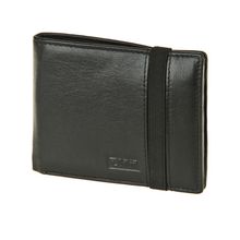 Carteira Tonin Masculina Ref: 20215 4301 Couro Preto Com Elástico