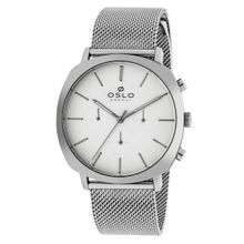 Relógio Oslo Masculino Ref: Ombsscvd0007 B1sx Slim Cronógrafo Prateado