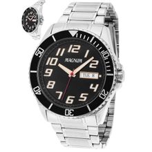 Relógio Magnum Masculino Ref: Ma35155t Esportivo Prateado