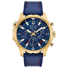 Relógio Bulova Masculino Ref: 97b168 Cronógrafo Dourado Marine Star