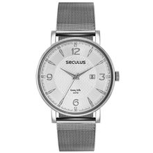 Relógio Seculus Masculino Ref: 77200g0svna1 Casual Mesh Prateado