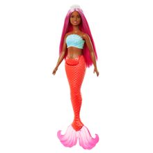 Boneca Barbie - Sereia Mundo Da Fantasia - Calda Laranja Florescente MATTEL
