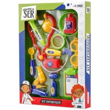 Brincando de Ser - Kit de Enfermagem Com Acessorios - Vermelho MULTIKIDS