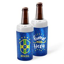 Porta Garrafa Térmico 600ml - Brasil Hexa Azul