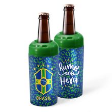 Porta Garrafa Térmico 600ml - Brasil Hexa Azul e Verde