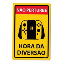 Placa Decorativa 24x16 - HORA DA DIVERSÃO NX