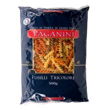 MACARRÃO PAGANINI FUSILLI TRICOLOR 500G
