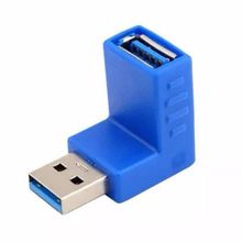 Conector Adaptador Usb 3.0 90 Graus Fêmea Macho