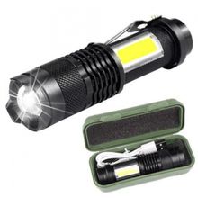 Lanterna Tática Led Recarregável Usb Mini Para Pesca