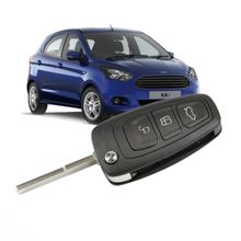 Carcaça Da Chave Canivete 3 Botoes Focus New Fiesta Ecosport