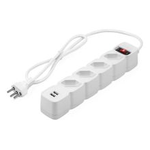 Filtro De Linha Protetor Eletronico Regua Extensão Eletrica EPE 204 Intelbras 4 Tomadas 2 Usb