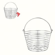 Cesto Organizador Redondo Metal Prata 19cm Wellmix Ref.7189