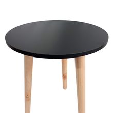 Mesa Decorativa de Canto Preta em Madeira 39cm FWB Ref.2224