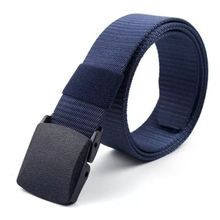 Cinto De Lona Com Fivela De Poliacetal Azul,105cm