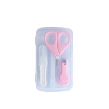 Kit Manicure Higiene do Bebê com Estojo Transparente Color Baby Rosa