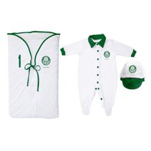 Kit Saída de Maternidade Palmeiras Branco Torcida Baby