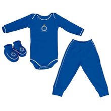 Kit Bebê Cruzeiro 3 Peças Longo Azul - Torcida Baby
