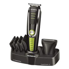 Cortador de cabelo Mondial Super Groom 6 BG-04 6410-01 preto e verde 110V/220V