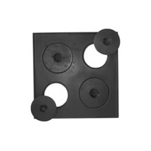 Chapa Quadrada Fogão Lenha 4 Furos Com Tampa 45x45cm