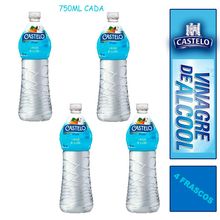 4 Vinagre de Alcool Castelo Branco Frasco 750ml