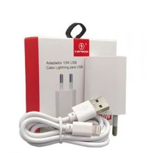 Carregador Celular Lightning 12W +Cabo USB Kapbom KA-5007