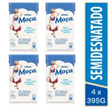 4 Leite condensado semidesnatado Nestlé Moça caixa 395g