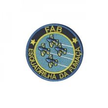 Patch Bordado FAB Esquadrilha Da Fumaça com Fecho de Contato