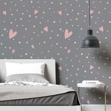 Papel de Parede Adesivo Jovem Coração N02064 Rolo 0,58x3M