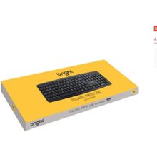 Teclado USB Com Fio 130 cm Bright 0014 Basic - Preto