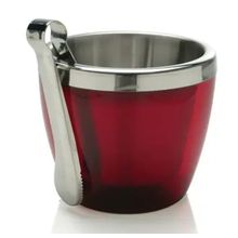 Balde Para Gelo Com Pegador 13 cm em Aço Inox