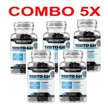 Combo 5x Testo-gh, Pote 120 caps. Body Nutry Menor preço