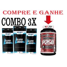 COMPRE 3x L-glutamine Refil 90g Body Nutry E GANHE CHROMAX P250 30CAPS.