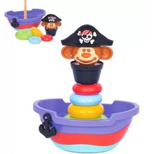 Brinquedo  Bebe Baby Pirata Encaixe Empilhar - Mercotoys
