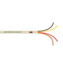 Cabo Manga 4x22 AWG - com Blindagem Bege - 40 Metros